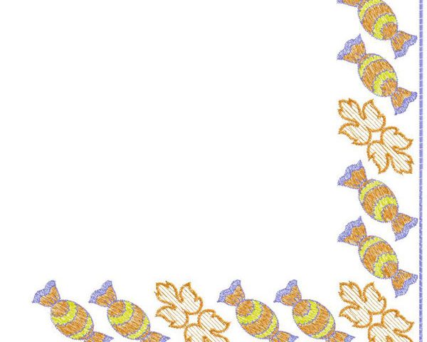 Corner of sweet embroidery free design